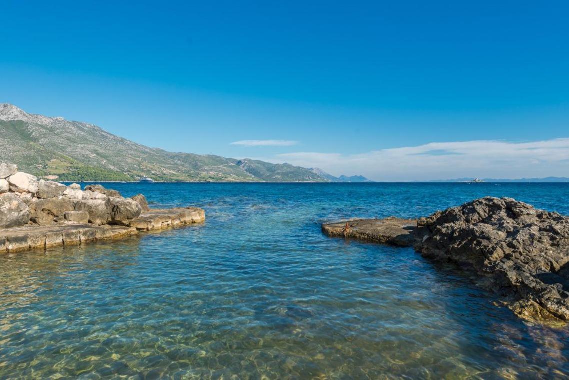 Luxury Beachfront Villa Mare With Private Pool At The Beach Orebic - Peljesac Kültér fotó